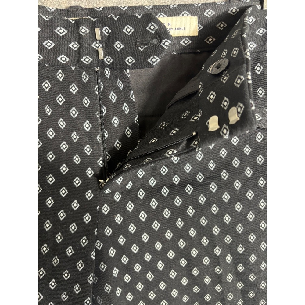 GAP Skinny Ankle Pants Black White Diamond Print Women's Size 10 Regular - Picture 3 of 10